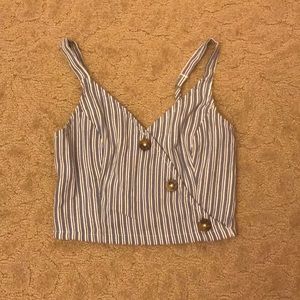 NWT Hollister Striped Crop Top XS